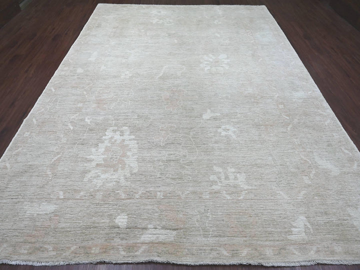 9'0" x 11'11" New Hand Knotted Brown Wool Rectangle Oriental Rug - MOA10221396