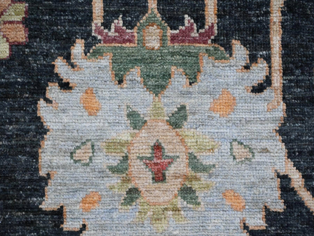 8'11" x 11'9" New Hand Knotted Green Wool Rectangle Oriental Rug - MOA10221398