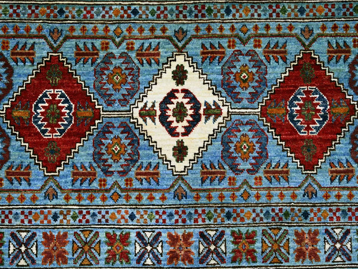8'8" x 12'1" New Hand Knotted Blue Wool Rectangle Oriental Rug - MOA10221399