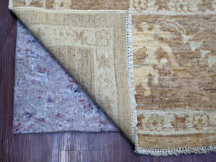9'2" x 11'11" New Hand Knotted Brown Wool Rectangle Oriental Rug - MOA10221405