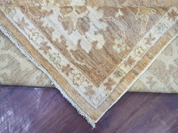 9'2" x 11'11" New Hand Knotted Brown Wool Rectangle Oriental Rug - MOA10221405