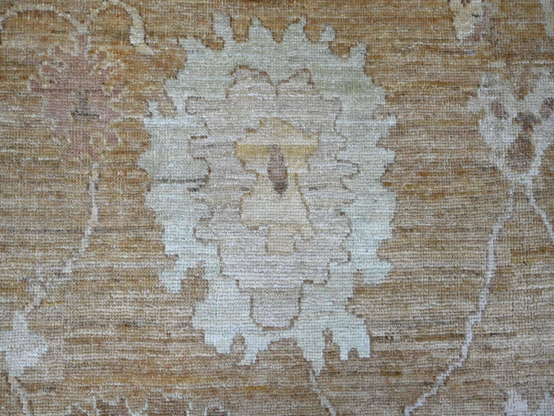 9'2" x 11'11" New Hand Knotted Brown Wool Rectangle Oriental Rug - MOA10221405