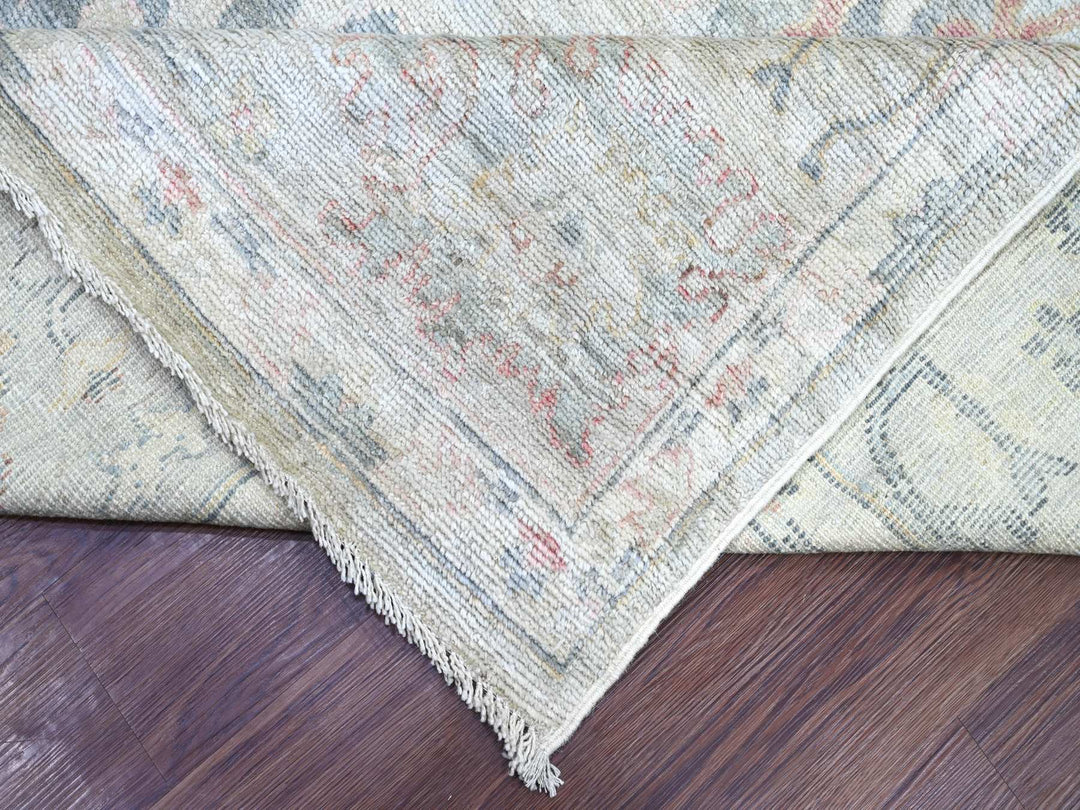 9'5" x 13'7" New Hand Knotted Grey Wool Rectangle Oriental Rug - MOA10221406