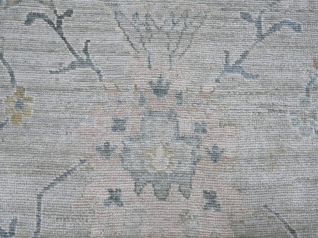 9'5" x 13'7" New Hand Knotted Grey Wool Rectangle Oriental Rug - MOA10221406