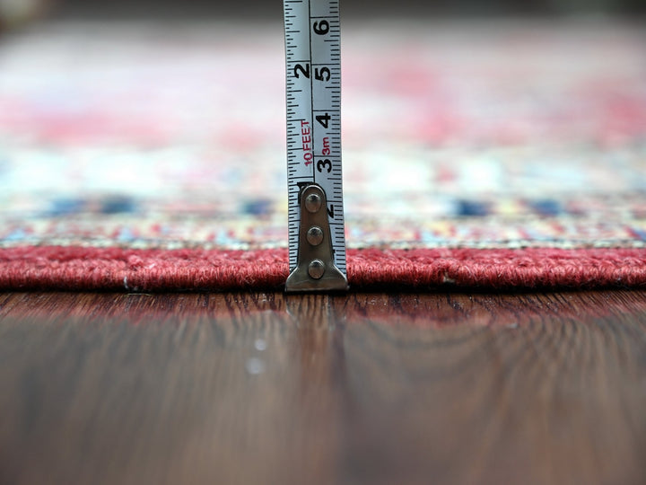 5'10" x 9'0" New Hand Knotted Red Wool Rectangle Oriental Rug - MOA10221407