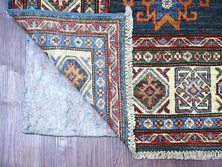 5'8" x 5'11" New Hand Knotted Blue Wool Square Oriental Rug - MOA10221408