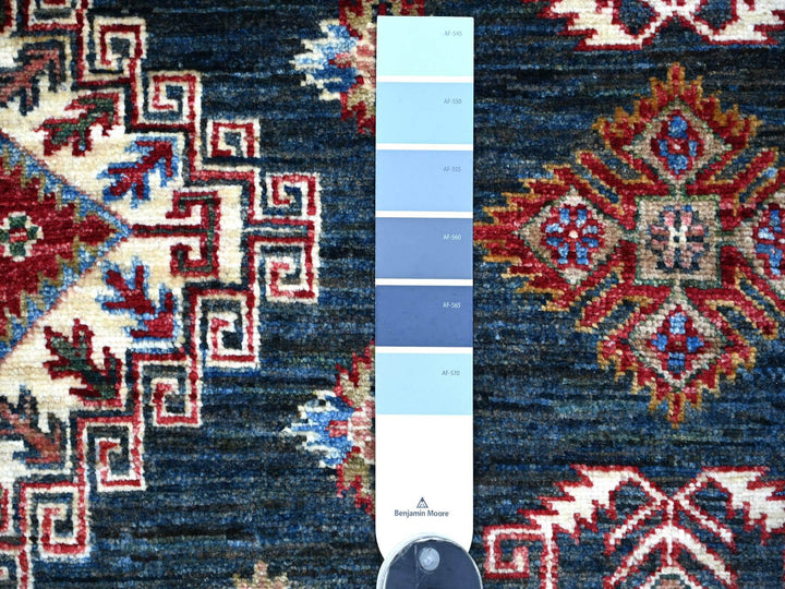 5'8" x 5'11" New Hand Knotted Blue Wool Square Oriental Rug - MOA10221408