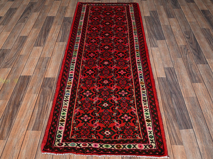 2'5" x 6'5" New Hand Knotted Red Wool Runner Oriental Rug - MOA1022140