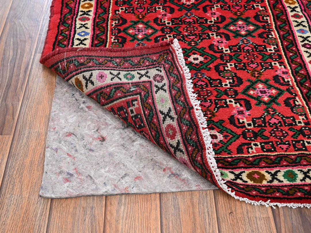 2'5" x 6'5" New Hand Knotted Red Wool Runner Oriental Rug - MOA1022140