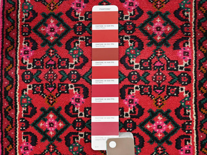 2'5" x 6'5" New Hand Knotted Red Wool Runner Oriental Rug - MOA1022140