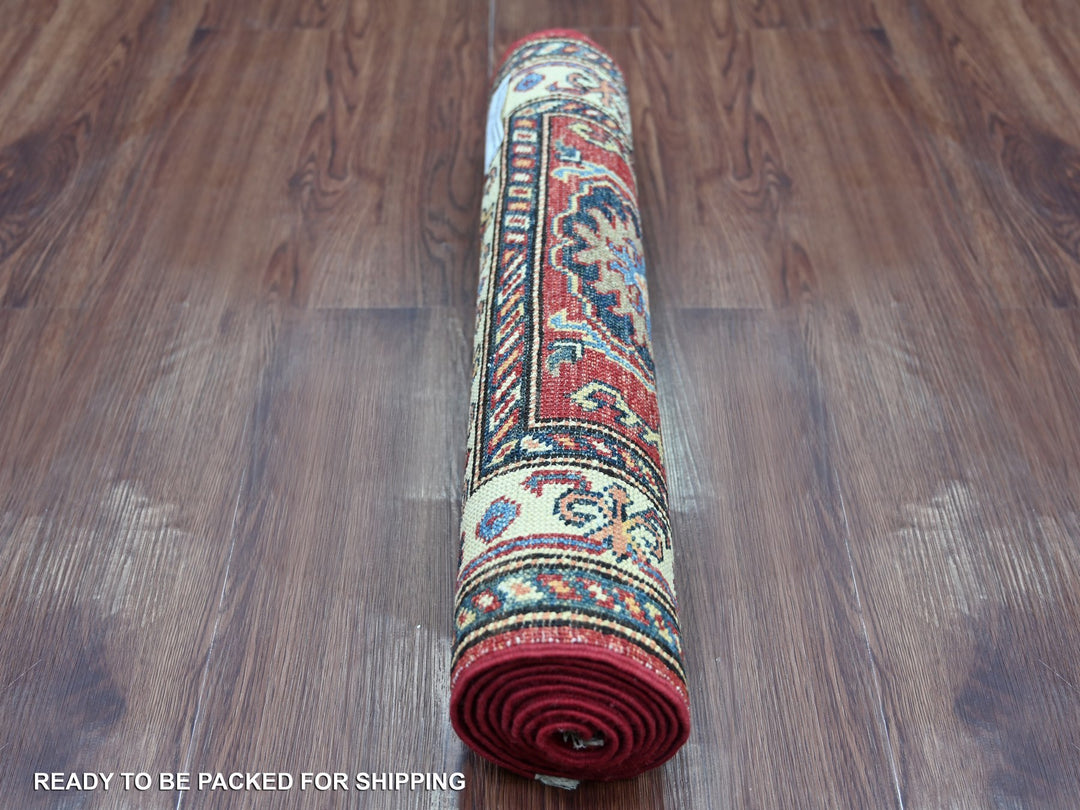 2'0" x 6'0" New Hand Knotted Red Wool Runner Oriental Rug - MOA10221411