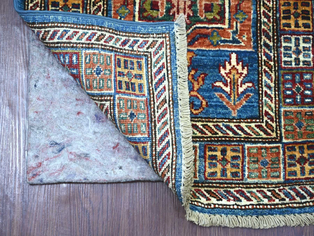 2'0" x 6'3" New Hand Knotted Blue Wool Runner Oriental Rug - MOA10221412