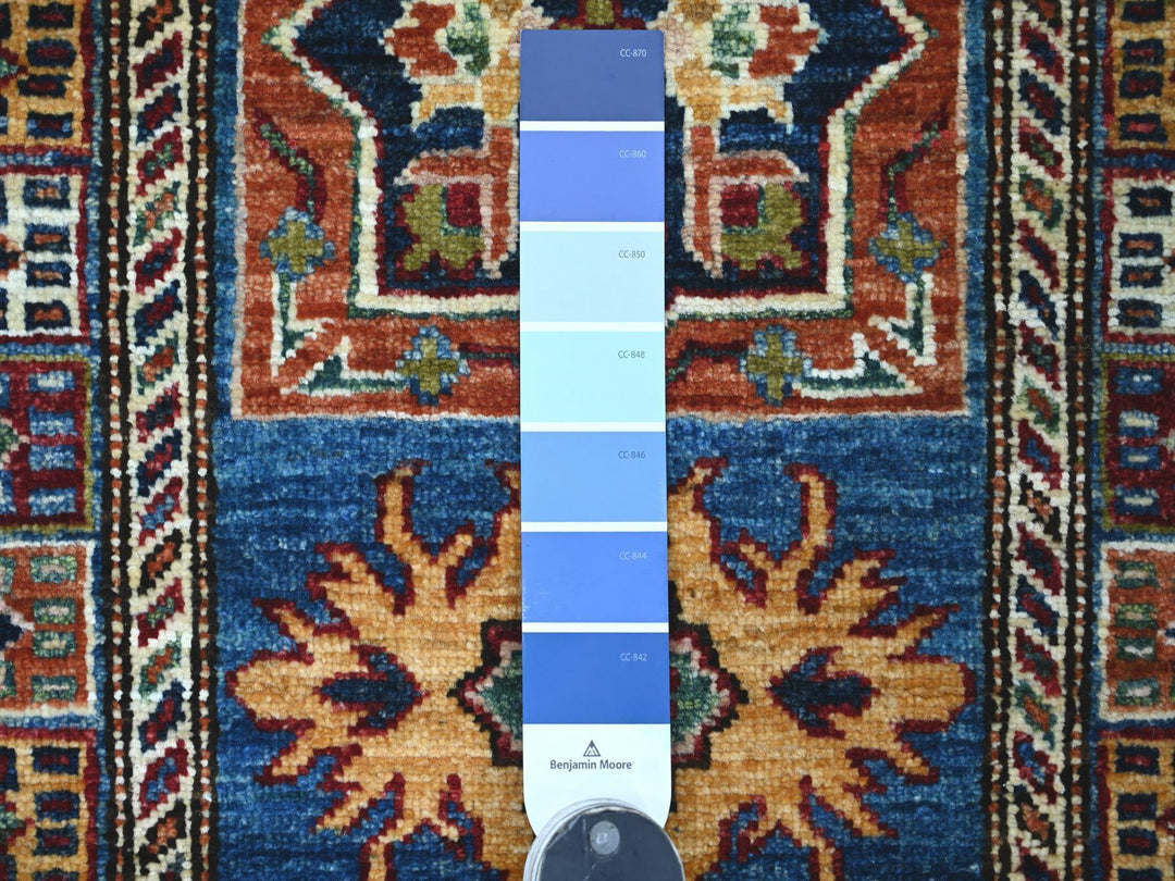 2'0" x 6'3" New Hand Knotted Blue Wool Runner Oriental Rug - MOA10221412