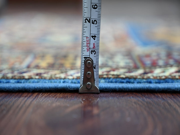 2'0" x 6'3" New Hand Knotted Blue Wool Runner Oriental Rug - MOA10221412