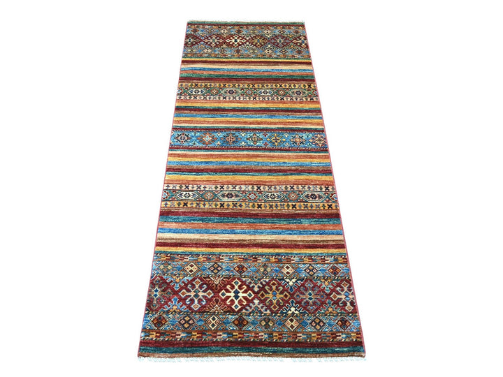 2'6" x 6'7" New Hand Knotted Multicolored Wool Runner Oriental Rug - MOA10221413