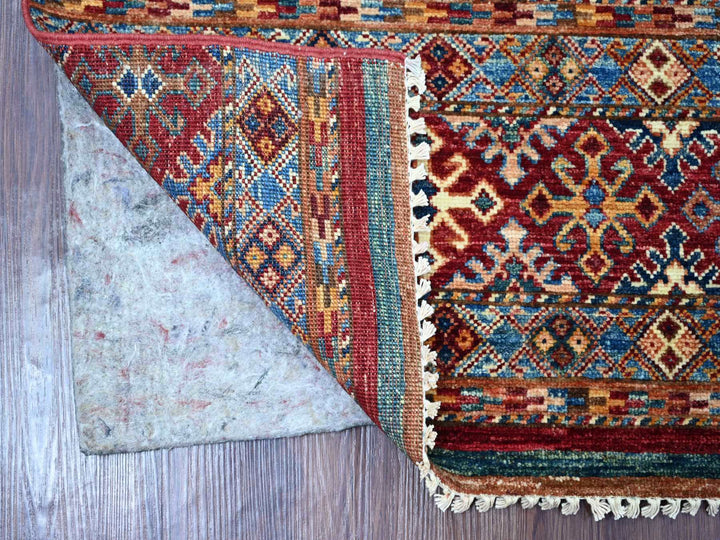 2'6" x 6'7" New Hand Knotted Multicolored Wool Runner Oriental Rug - MOA10221413