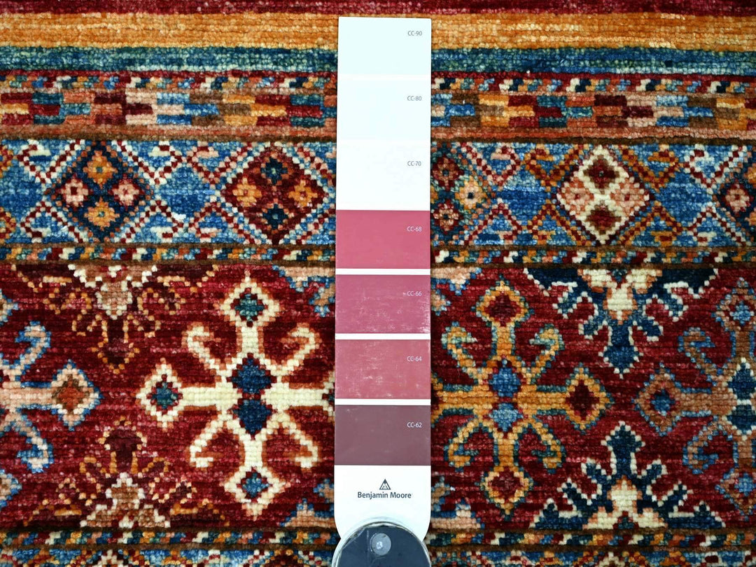 2'6" x 6'7" New Hand Knotted Multicolored Wool Runner Oriental Rug - MOA10221413