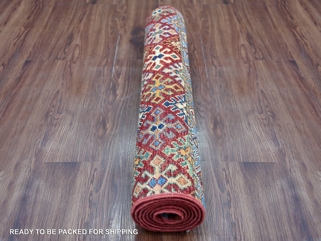 2'6" x 6'7" New Hand Knotted Multicolored Wool Runner Oriental Rug - MOA10221413
