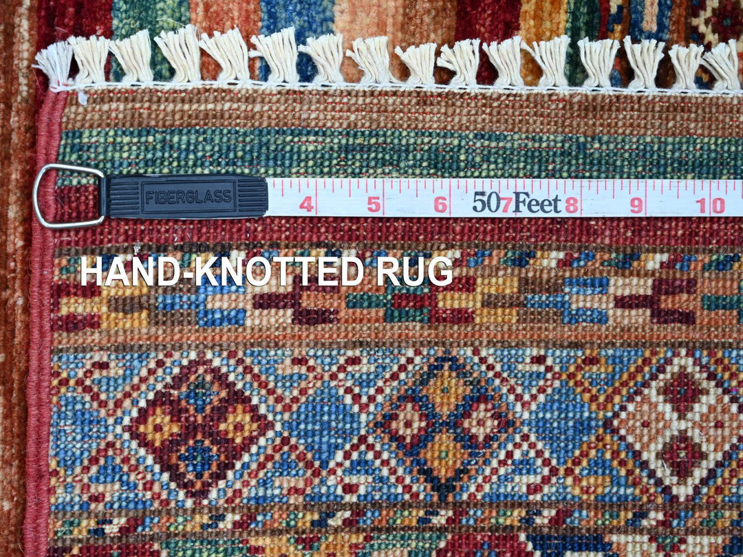 2'6" x 6'7" New Hand Knotted Multicolored Wool Runner Oriental Rug - MOA10221413
