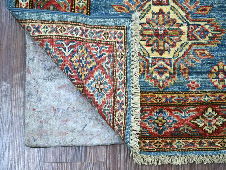 2'7" x 8'0" New Hand Knotted Blue Wool Runner Oriental Rug - MOA10221415