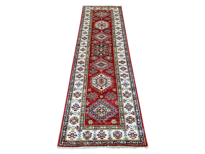 2'5" x 8'2" New Hand Knotted Red Wool Runner Oriental Rug - MOA10221416
