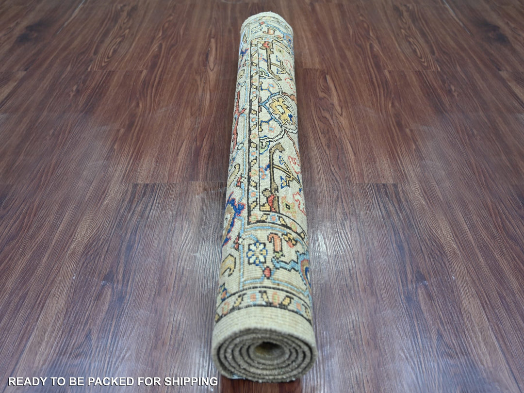 2'11" x 4'8" New Hand Knotted Brown Wool Rectangle Oriental Rug - MOA10221430