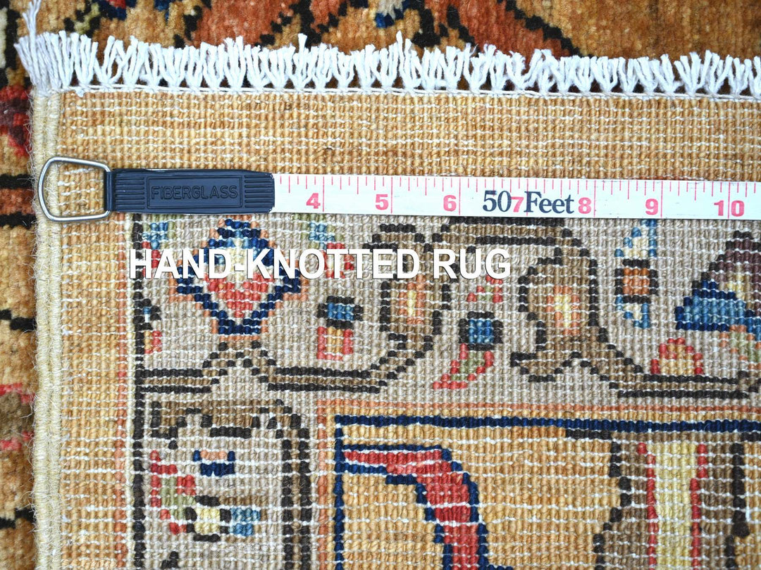 3'0" x 12'0" New Hand Knotted Brown Wool Runner Oriental Rug - MOA10221432
