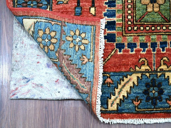 3'0" x 17'5" New Hand Knotted Red Wool Runner Oriental Rug - MOA10221434