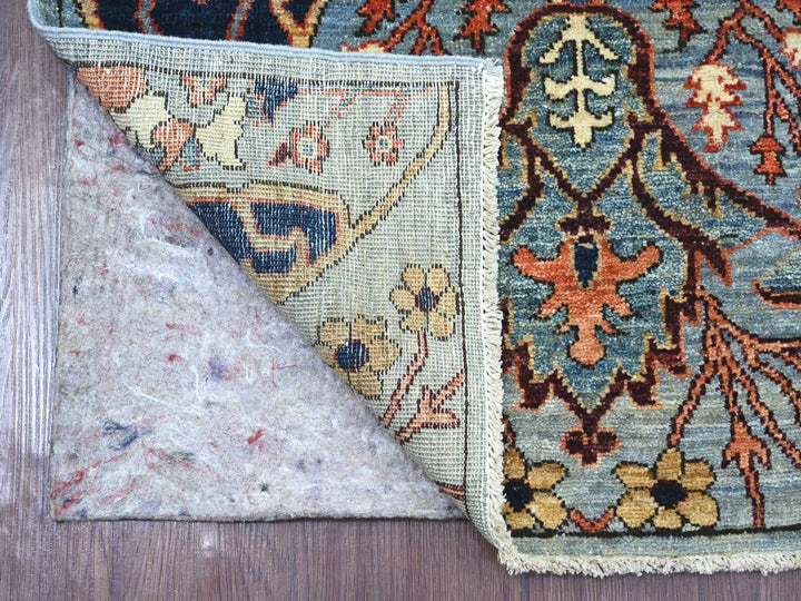2'9" x 9'11" New Hand Knotted Blue Wool Runner Oriental Rug - MOA10221437