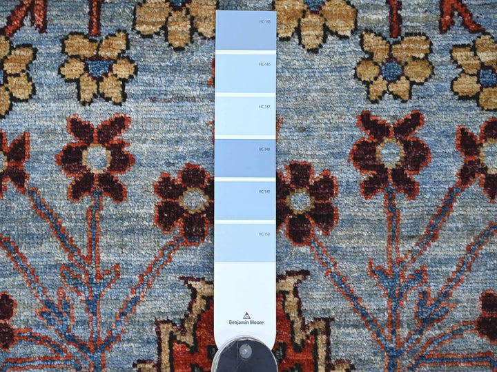 2'9" x 9'11" New Hand Knotted Blue Wool Runner Oriental Rug - MOA10221437