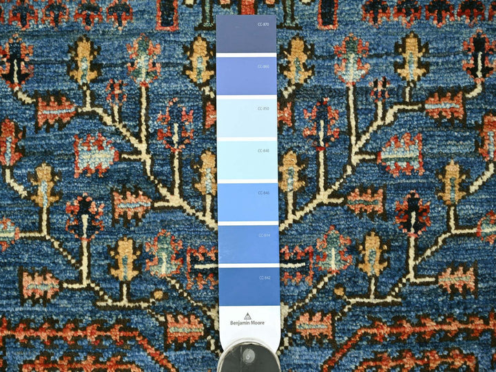 2'3" x 5'11" New Hand Knotted Blue Wool Runner Oriental Rug - MOA10221439