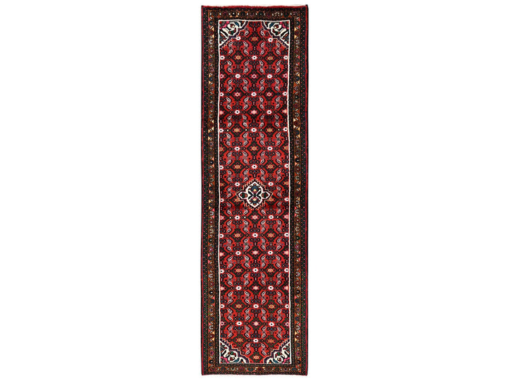 2'6" x 9'4" New Hand Knotted Red Wool Runner Oriental Rug - MOA1022143