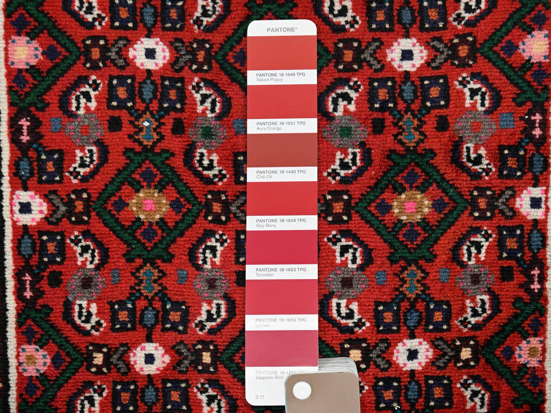 2'6" x 9'4" New Hand Knotted Red Wool Runner Oriental Rug - MOA1022143