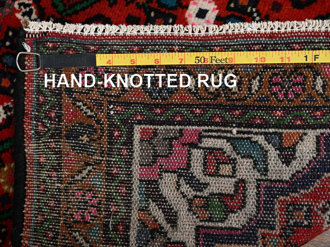 2'6" x 9'4" New Hand Knotted Red Wool Runner Oriental Rug - MOA1022143