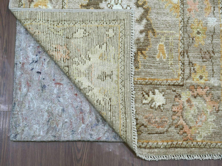 2'8" x 17'2" New Hand Knotted Brown Wool Runner Oriental Rug - MOA10221441