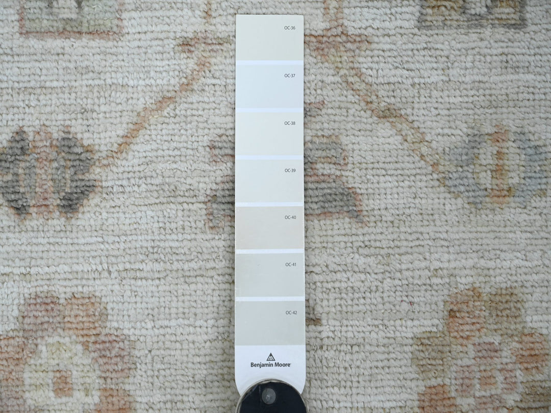 2'9" x 6'0" New Hand Knotted Ivory Wool Runner Oriental Rug - MOA10221444