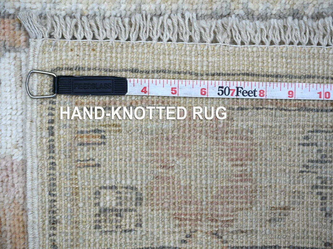 2'9" x 6'0" New Hand Knotted Ivory Wool Runner Oriental Rug - MOA10221444