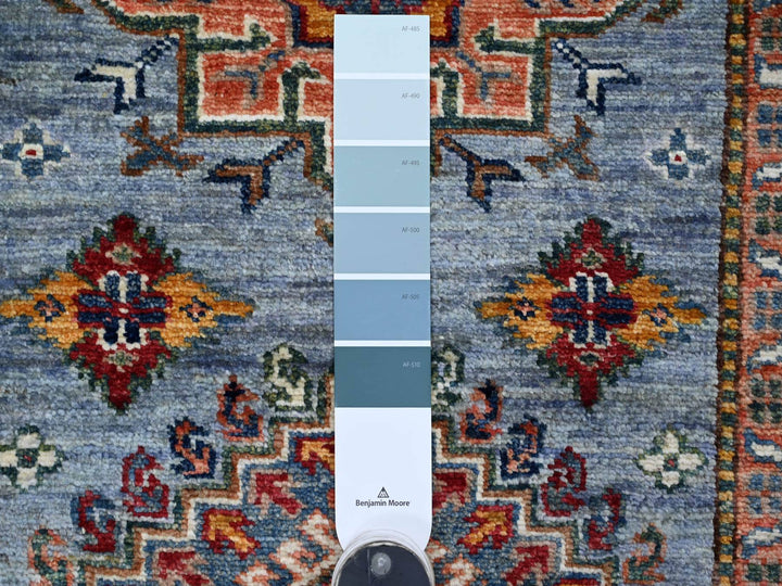 2'9" x 8'3" New Hand Knotted Blue Wool Runner Oriental Rug - MOA10221449