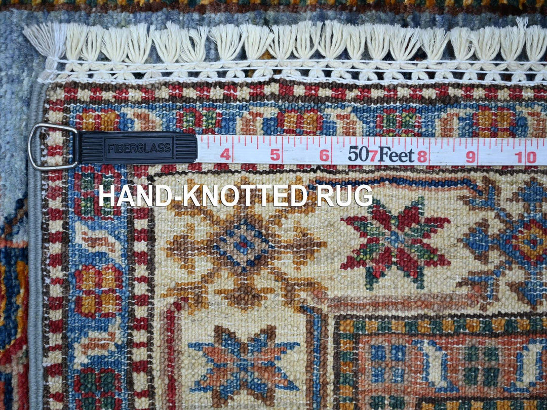 2'9" x 8'3" New Hand Knotted Blue Wool Runner Oriental Rug - MOA10221449
