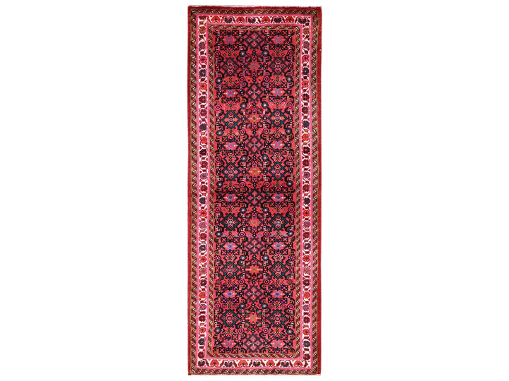 2'4" x 7'0" New Hand Knotted Red Wool Runner Oriental Rug - MOA1022144
