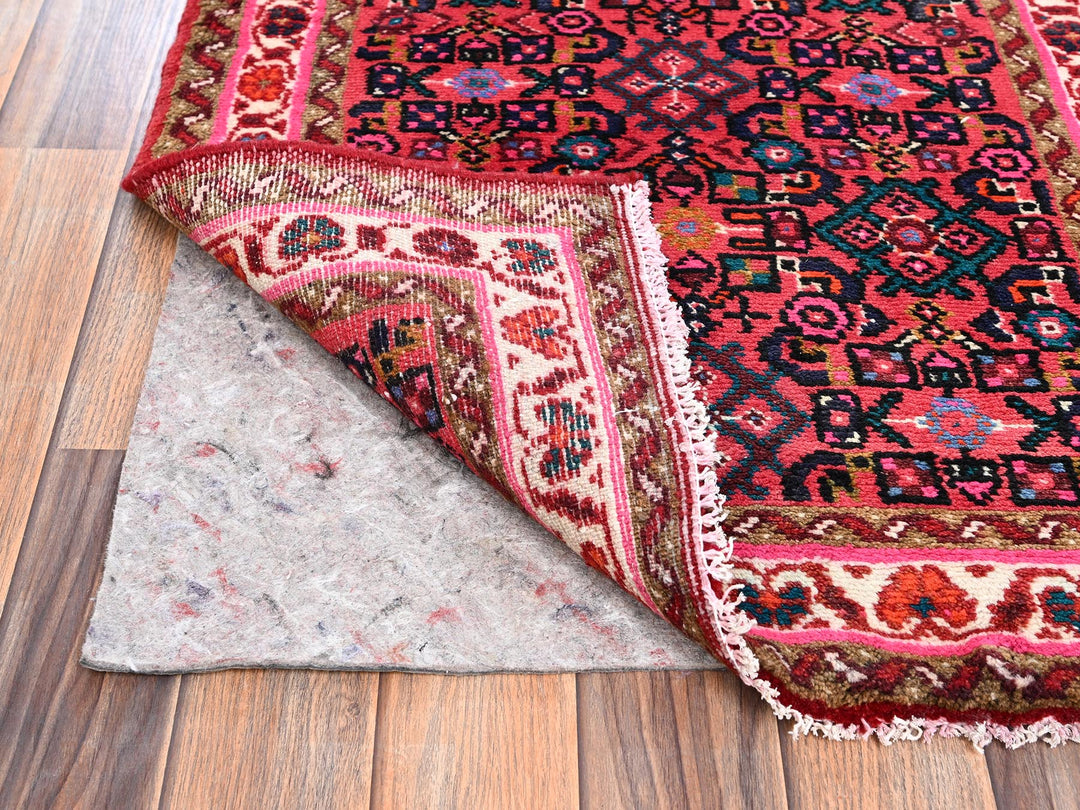 2'4" x 7'0" New Hand Knotted Red Wool Runner Oriental Rug - MOA1022144