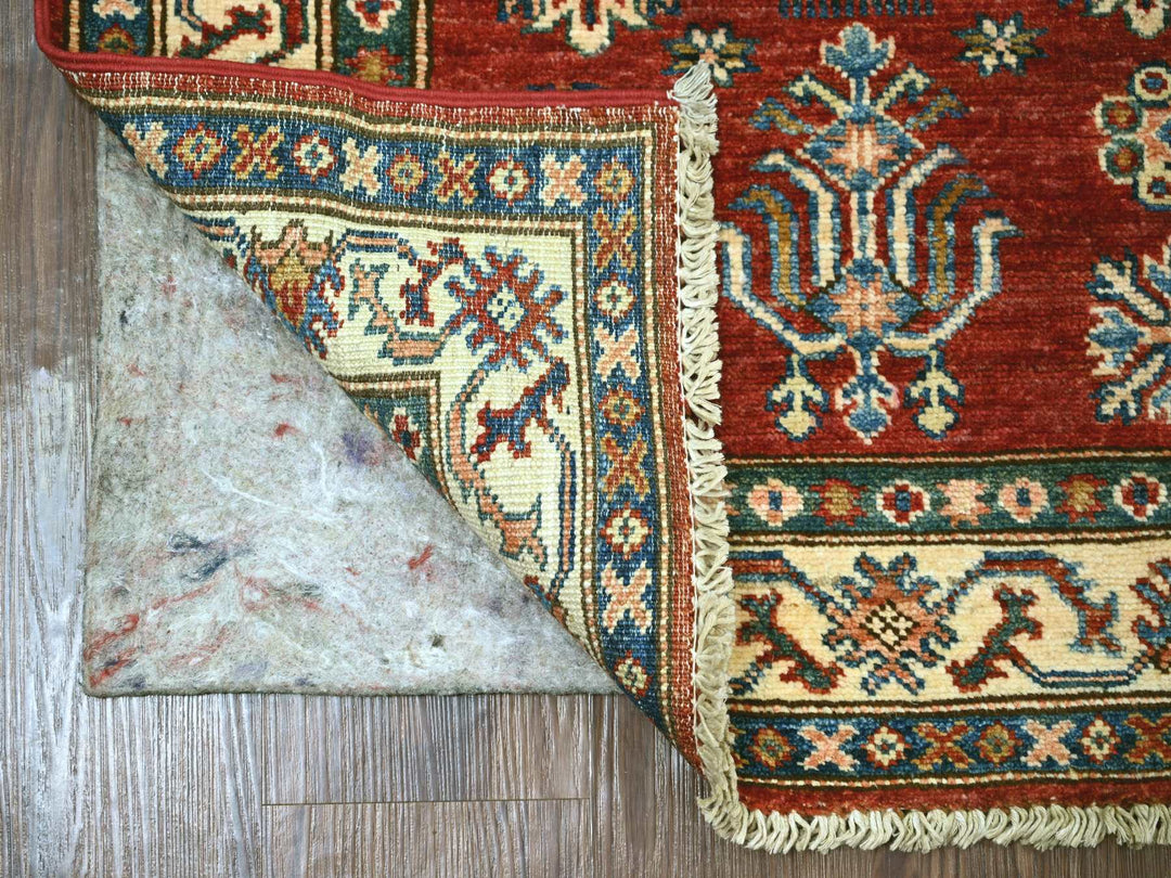 2'6" x 8'1" New Hand Knotted Red Wool Runner Oriental Rug - MOA10221450