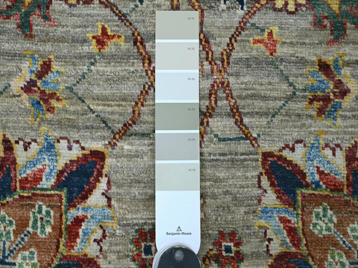2'8" x 9'5" New Hand Knotted Green Wool Runner Oriental Rug - MOA10221451