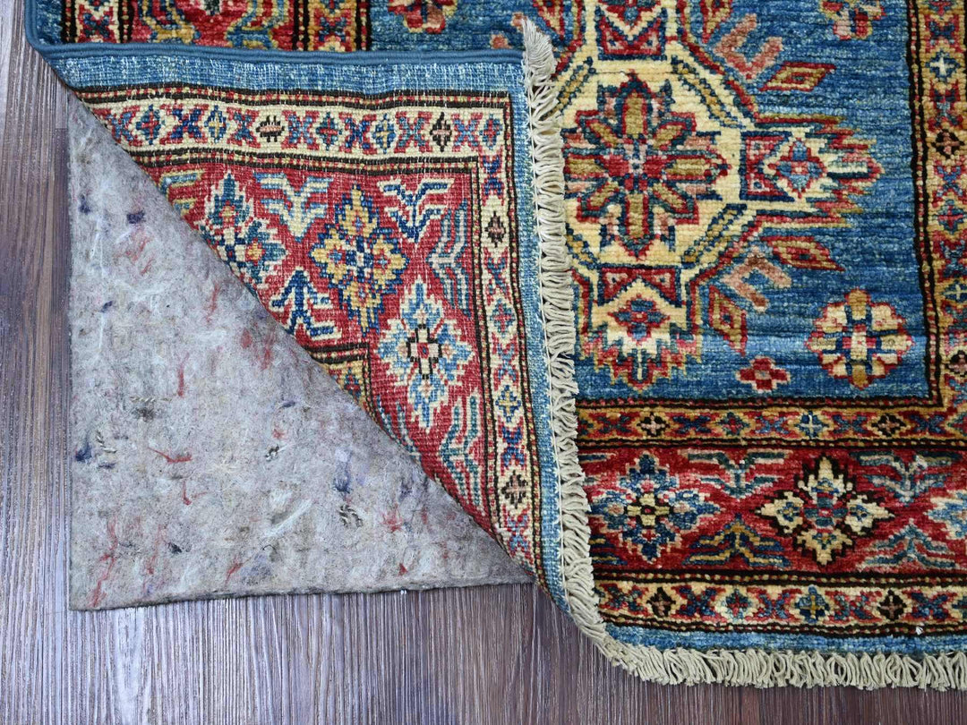 2'7" x 8'0" New Hand Knotted Blue Wool Runner Oriental Rug - MOA10221452