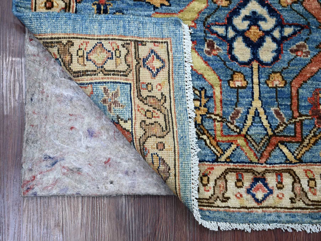 3'0" x 4'7" New Hand Knotted Blue Wool Rectangle Oriental Rug - MOA10221456