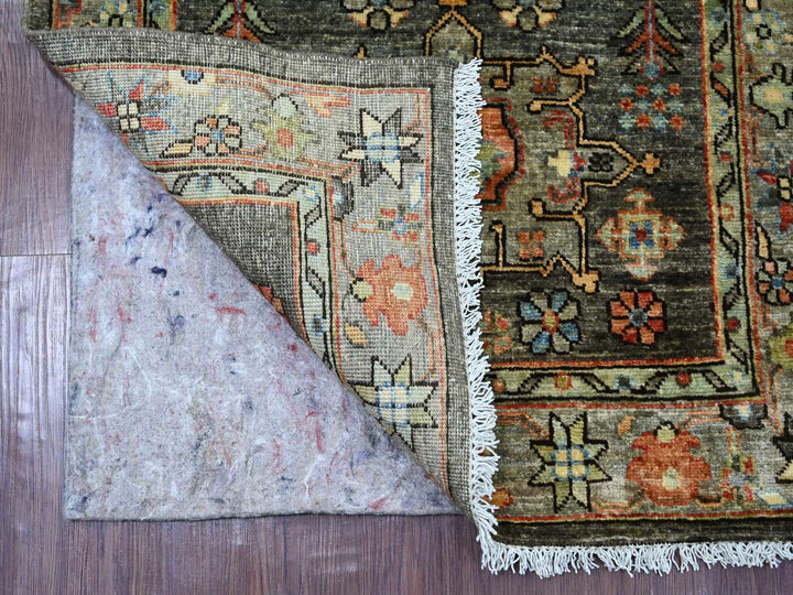 2'8" x 5'11" New Hand Knotted Brown Wool Runner Oriental Rug - MOA10221457