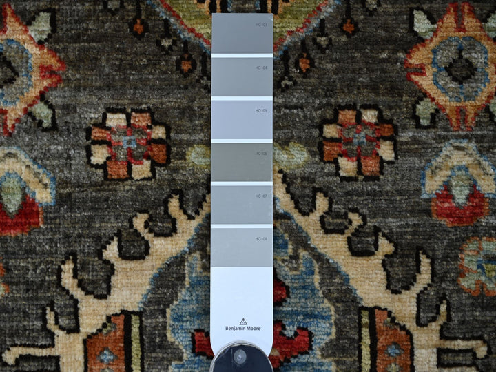 2'8" x 5'11" New Hand Knotted Brown Wool Runner Oriental Rug - MOA10221457