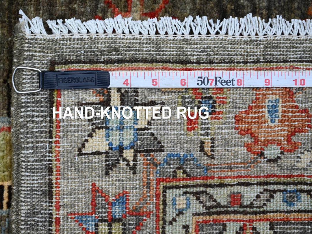 2'8" x 5'11" New Hand Knotted Brown Wool Runner Oriental Rug - MOA10221457