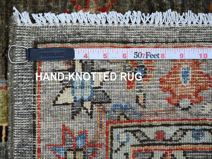 2'8" x 5'11" New Hand Knotted Brown Wool Runner Oriental Rug - MOA10221457