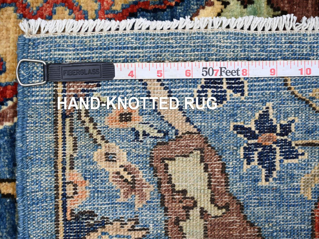 2'9" x 5'11" New Hand Knotted Blue Wool Runner Oriental Rug - MOA10221458